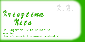 krisztina nits business card